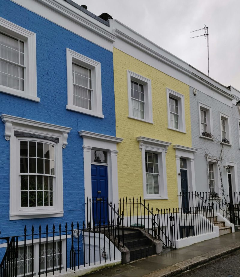 Calles de colores en Londres Notting Hill