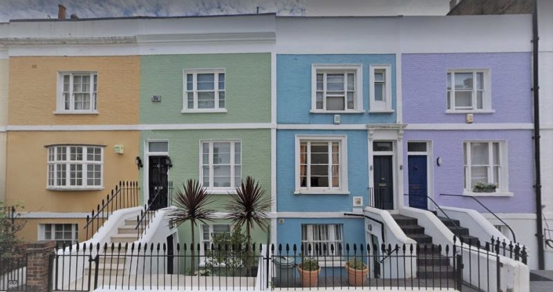 Casas de colores en Earls Court