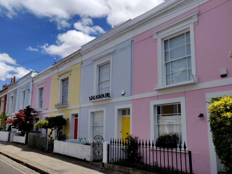 Casas de colores en Kentish Town, Londres